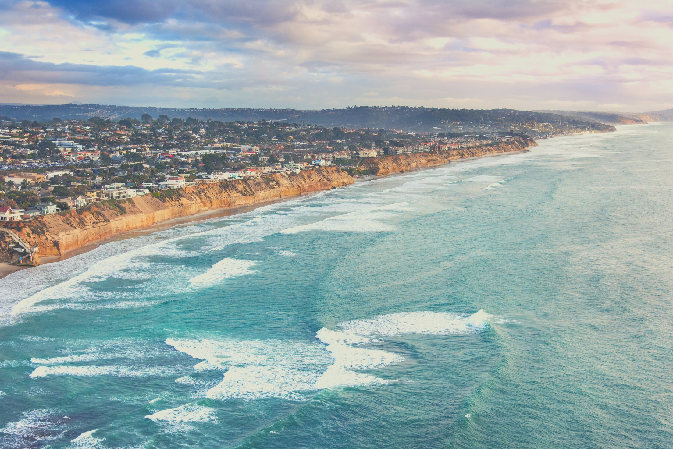 Coastline of Solana Beach California - San Diego